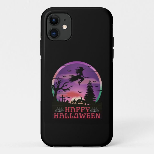 HALLOWEEN NIGHT GRAVEYARD WITCH Case-Mate iPhone CASE (Back)