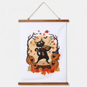 Halloween night.  hanging tapestry