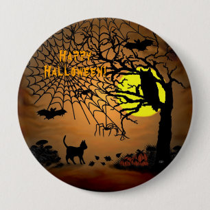 Halloween Night , Happy Halloween ! 4 Inch Round Button