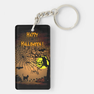 Halloween Night , Happy Halloween ! Keychain