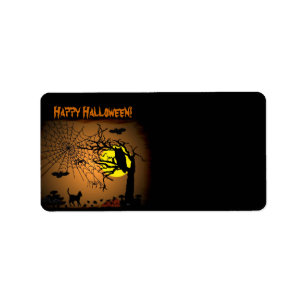 Halloween Night , Happy Halloween! Label