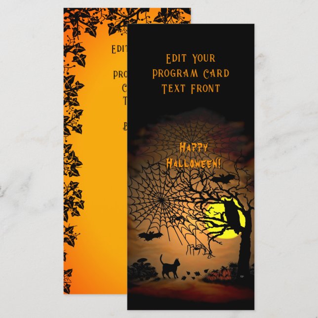 Halloween Night , Happy Halloween! Program (Front/Back)