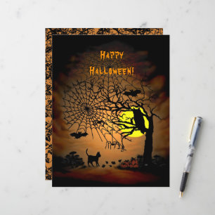 Halloween Night Happy Halloween! Stationery Paper 