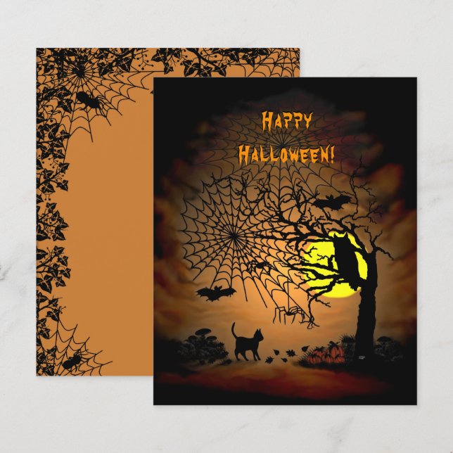 Halloween Night Happy Halloween! Stationery Paper  (Front/Back)