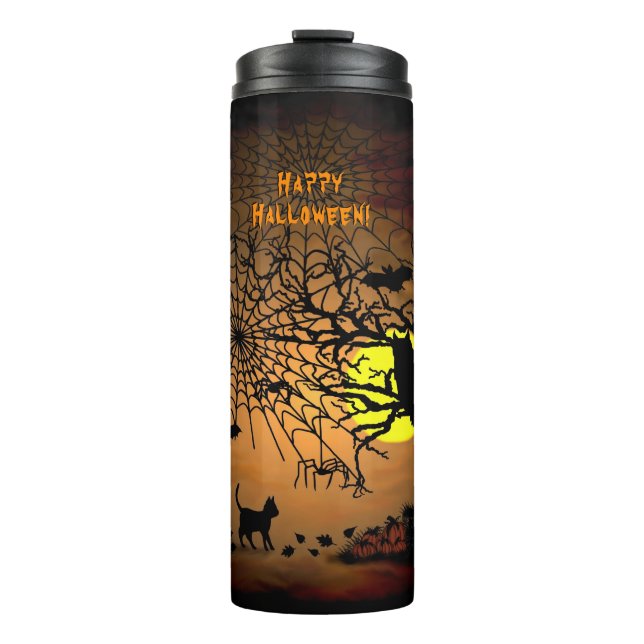 Halloween Night , Happy Halloween ! Thermal Tumbler (Front)