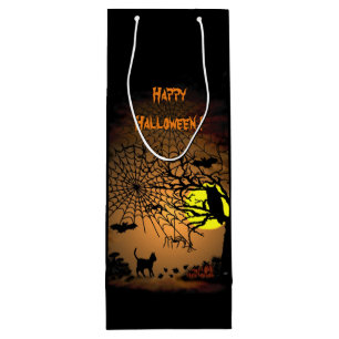 Halloween Night , Happy Halloween ! Wine Gift Bag