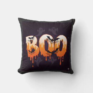 Halloween Night Illustration Throw Pillow