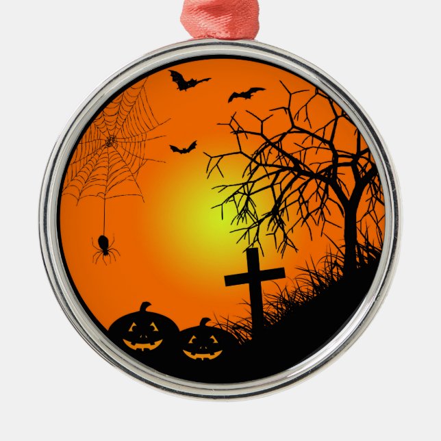 Halloween night metal ornament (Front)