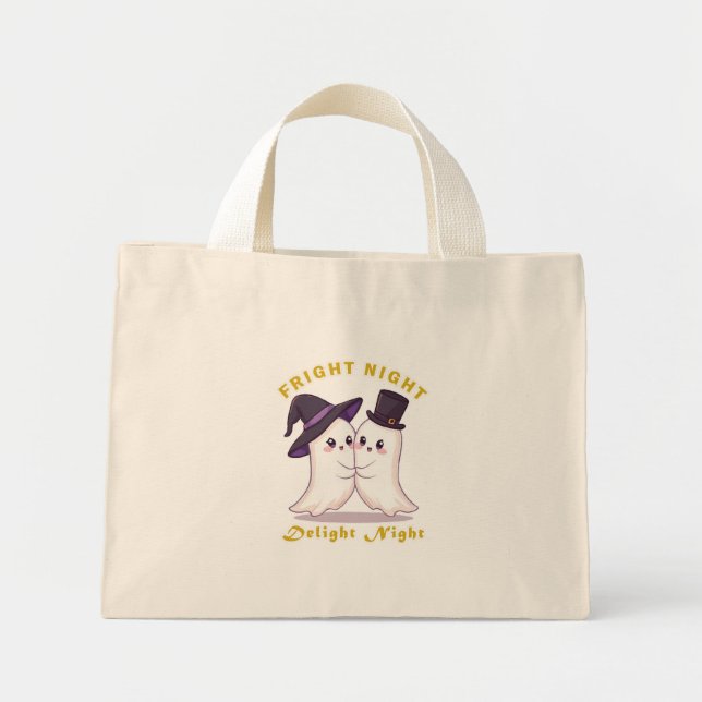 Halloween night mini tote bag (Front)