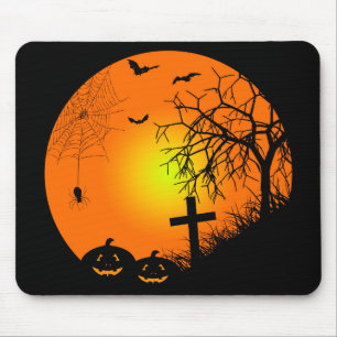 Halloween night mouse pad