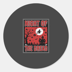 Halloween Night of the Dread Haunted House Classic Round Sticker