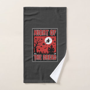 Halloween Night of the Dread Haunted House Hand Towel