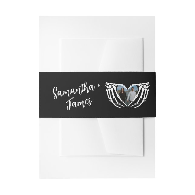 Halloween Night of the Living Wed Wedding Invitation Belly Band (Front Example)