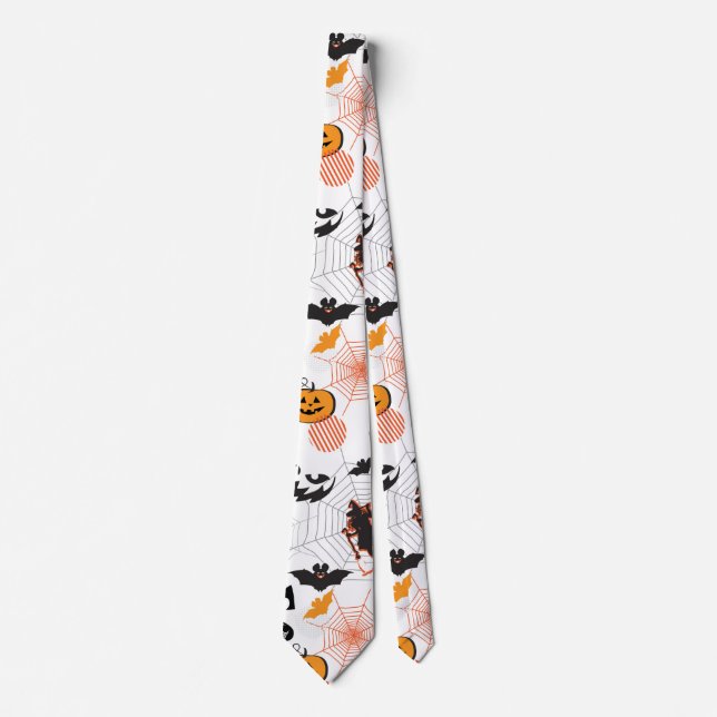 Halloween Night Party Trendy Tie (Front)