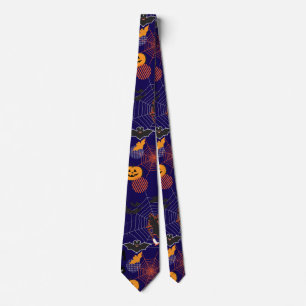 Halloween Night Party Trendy Tie