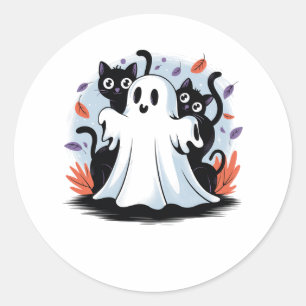 Halloween Night Prowl Classic Round Sticker