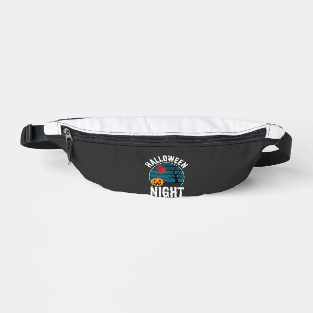 Halloween Night Pumpkin Tree Vector Fanny Pack (Front)