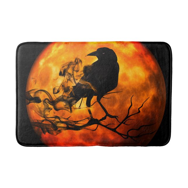 Halloween night raven bath mat (Front)