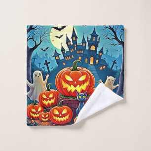 Halloween Night: Spooky Fun Art Bath Towel Set
