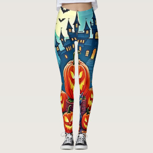 Halloween Night: Spooky Fun Art Leggings