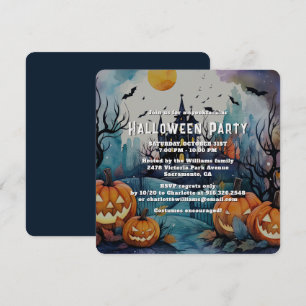 Halloween Night Spooky Halloween Party Invitation