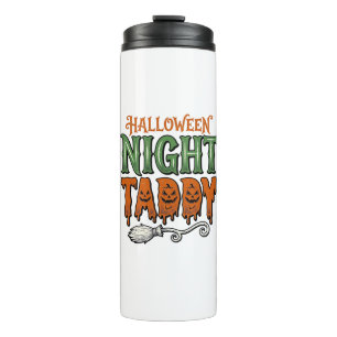 Halloween Night Taddy Vintage Witch Broom Shirt De Thermal Tumbler