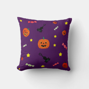 Halloween Night. Trick or Treat Throw Pillow