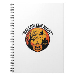 Halloween Night Vintage Engraving Spooky Scene T-S Notebook
