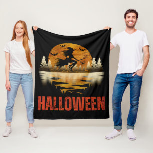 HALLOWEEN NIGHT WITCH FLEECE BLANKET