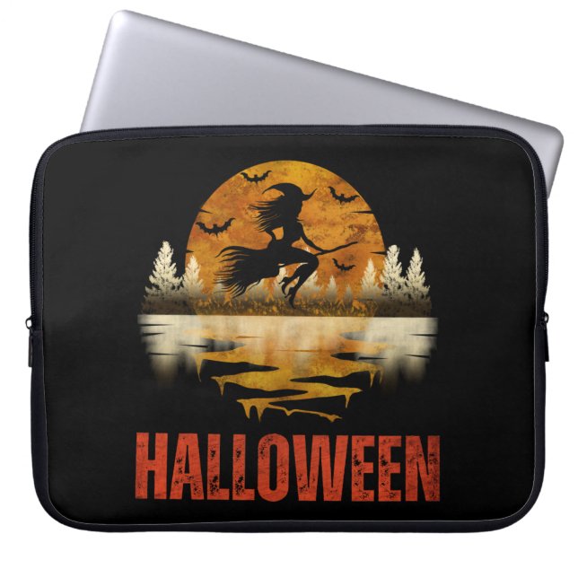 HALLOWEEN NIGHT WITCH LAPTOP SLEEVE (Front)
