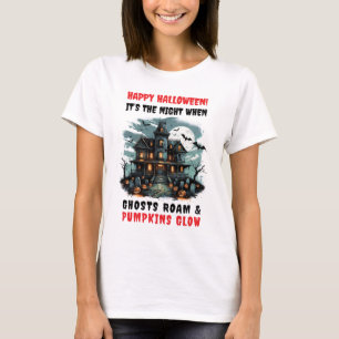 Halloween Night Women White T-Shirt