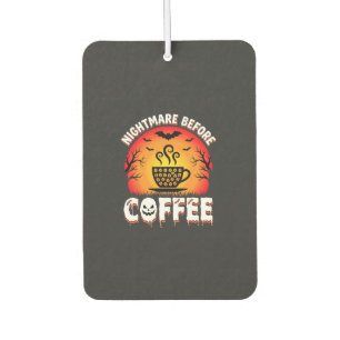 Halloween Nightmare Before Coffee Bat Sunset Graph Air Freshener