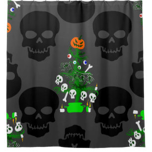  halloween nightmare christmas tree skulls