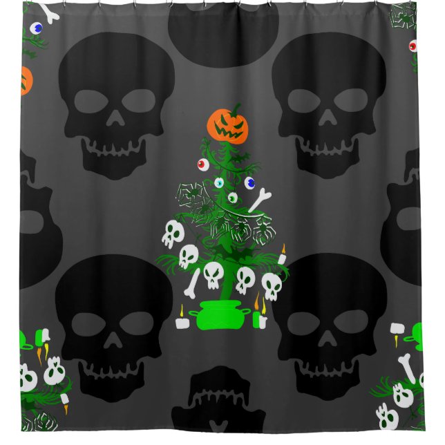  halloween nightmare christmas tree skulls (Front)