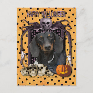 Halloween Nightmare - Dachshund - Winston Postcard