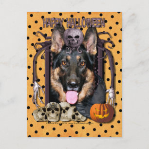 Halloween Nightmare - German Shepherd - Kuno Postcard