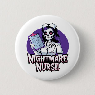 Halloween Nightmare Nurse Classic T-Shirt 2 Inch Round Button