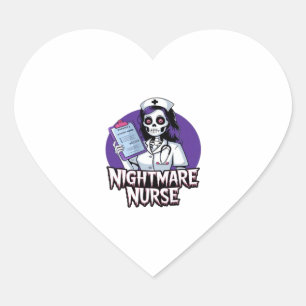 Halloween Nightmare Nurse Classic T-Shirt Heart Sticker