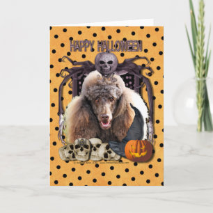 Halloween Nightmare - Poodle - Chocolate Card