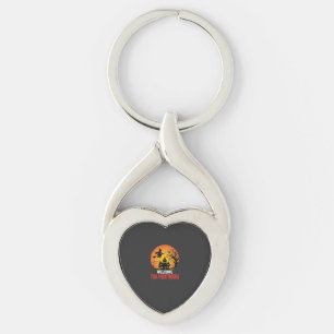 Halloween Nightmare Witch Haunted House Design Keychain