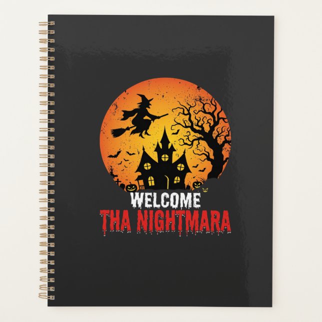 Halloween Nightmare Witch Haunted House Design Planner (Front)