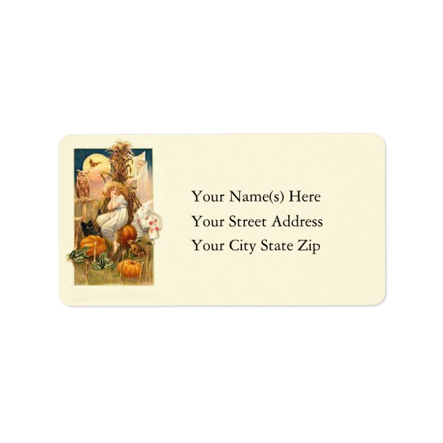Halloween Nightmares Vintage Address Label (Front)