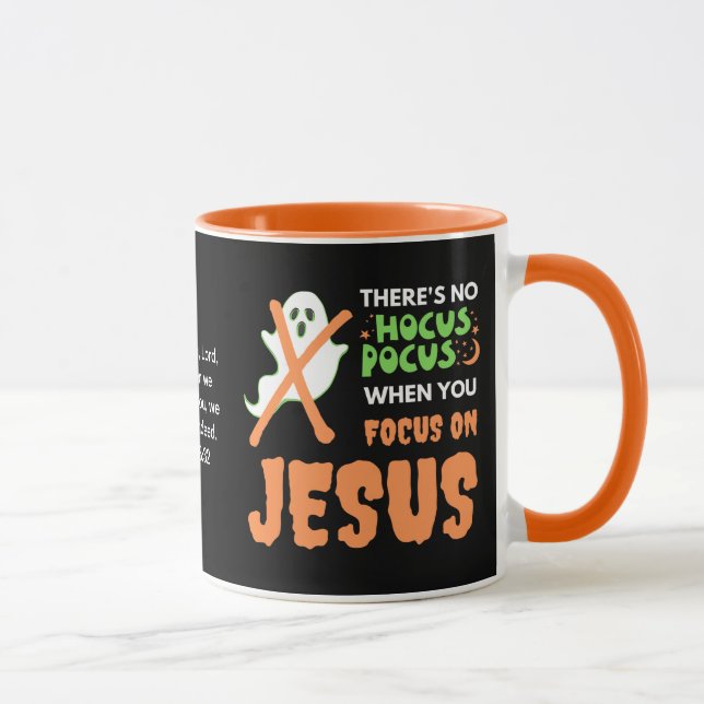 Halloween NO HOCUS POCUS Christian Mug (Right)