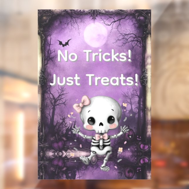 Halloween "No Tricks Just Treats" Window Cling (Sheet 2)