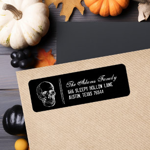 Halloween noir et blanc - Adresse de retour