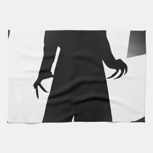 halloween nosferatu kitchen towel (Horizontal)