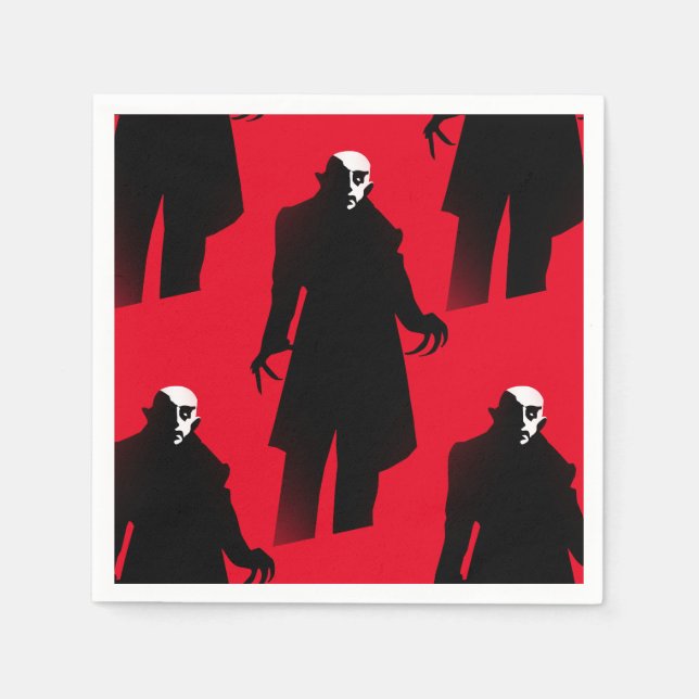 halloween nosferatu paper napkins (Front)