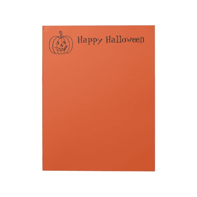 Halloween Notepad Pumpkin (Rotated)