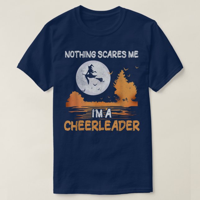 Halloween Nothing Scares Me I'm A Cheerleader Wome T-Shirt (Design Front)