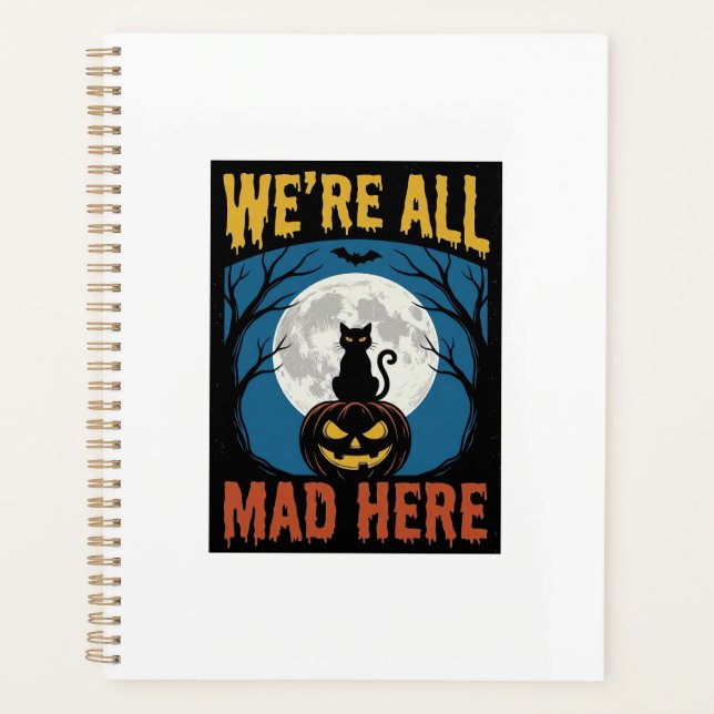 Halloween Nous étions tous fous ici Lune Chat Citr (Devant)